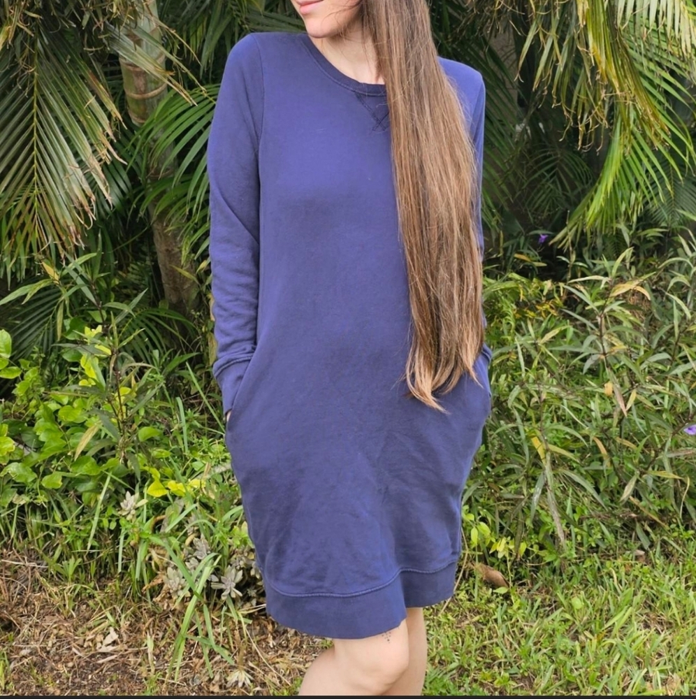 Elegant Blue Women's Dress - Picture 2 of 3